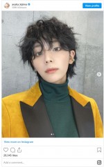 メイクで韓国の男性アイドルに変身　※「貴島明日香」インスタグラム