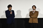 映画『ARASHI Anniversary Tour 5×20 FILM “Record of Memories”』先行初日舞台挨拶に登壇した嵐の（左から）相葉雅紀、松本潤