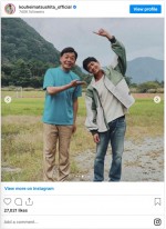 梨央の父・達雄役の光石研と松下洸平　※ドラマ『最愛』公式インスタグラム