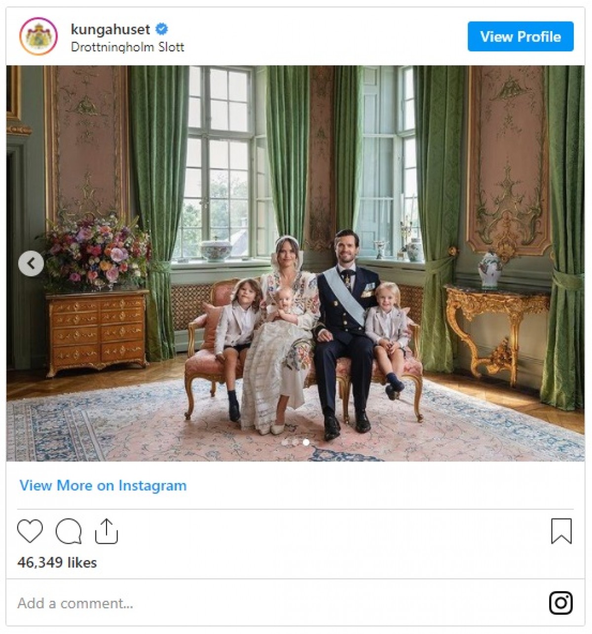 スウェーデン王室カール・フィリップ王子第3子の洗礼式に、王室メンバーが集結！