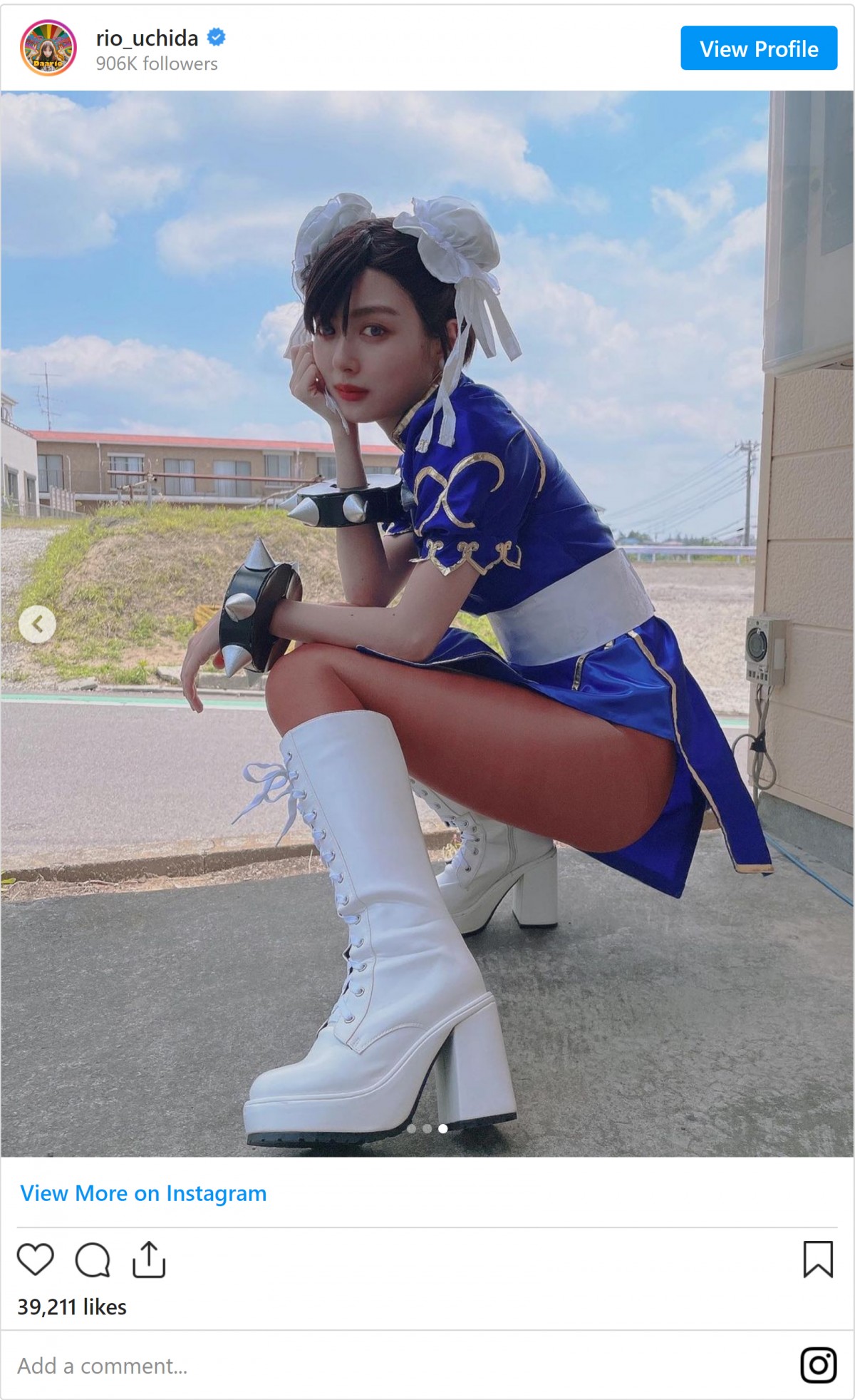 内田理央、『ストII』春麗の“本気”コスプレに反響　「人形並みの可愛さ」「ボコられたい」