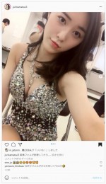 当時19歳の松井珠理奈、ゴージャスなドレスのキャバ嬢に変身　※「松井珠理奈」インスタグラム