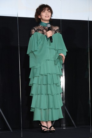 映画『空白』初日舞台あいさつに登場した田畑智子