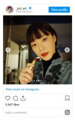 上野樹里、真っ赤な“GUCCI”新色リップ披露　※「上野樹里」インスタグラム