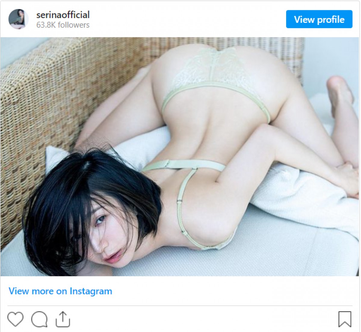 写真集発売・芹那、セクシーな美尻ショットに反響　「大人な色気」「理想でしかない」