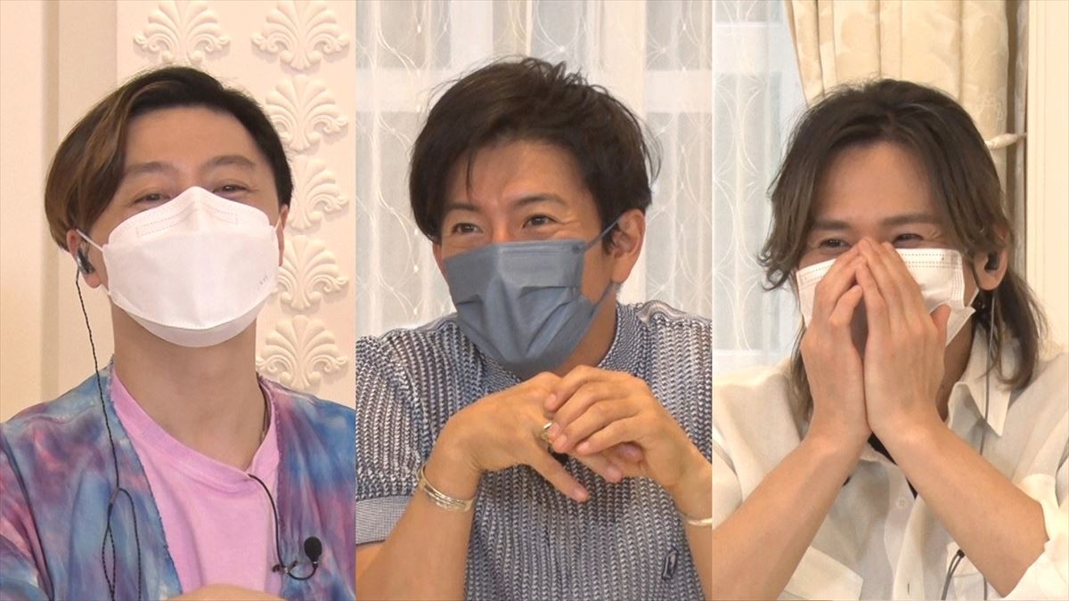 『KinKi Kidsのブンブブーン』での(左から)堂本剛、木村拓哉、堂本光一