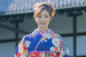 2022年オスカープロモーション新春晴れ着撮影会に登場した宮本茉由