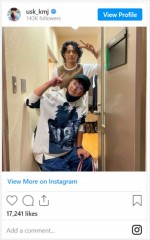 小栗旬＆上地雄輔、久々の2ショット　※「上地雄輔」インスタグラム