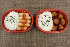 ローソンストア100「ミートボール弁当」