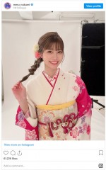 「世界一振袖似合います」の声　振り袖姿の生見愛瑠　※「生見愛瑠」インスタグラム