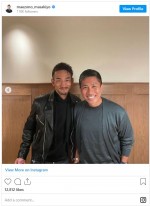 サッカーファンにはたまらないゾノ＆ヒデの2ショット　※「前園真聖」インスタグラム