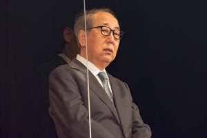映画『総理の夫』完成披露試写イベントに登場した岸部一徳