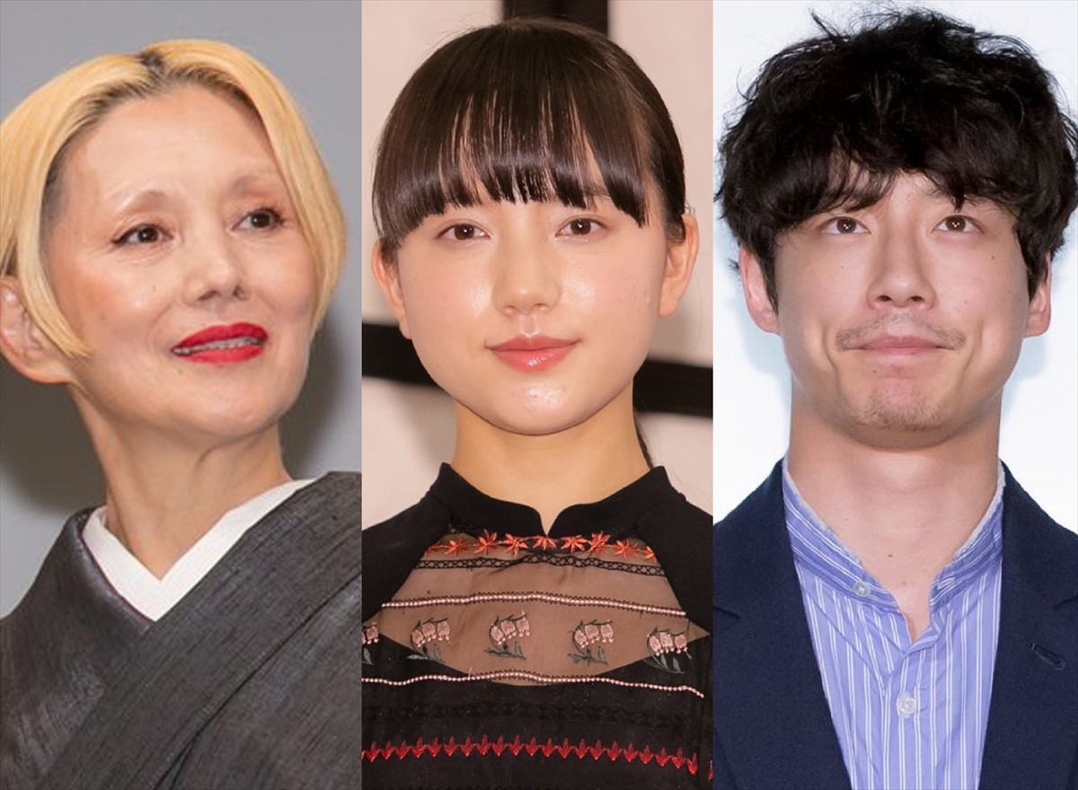 (左から)夏木マリ、清原果耶、坂口健太郎