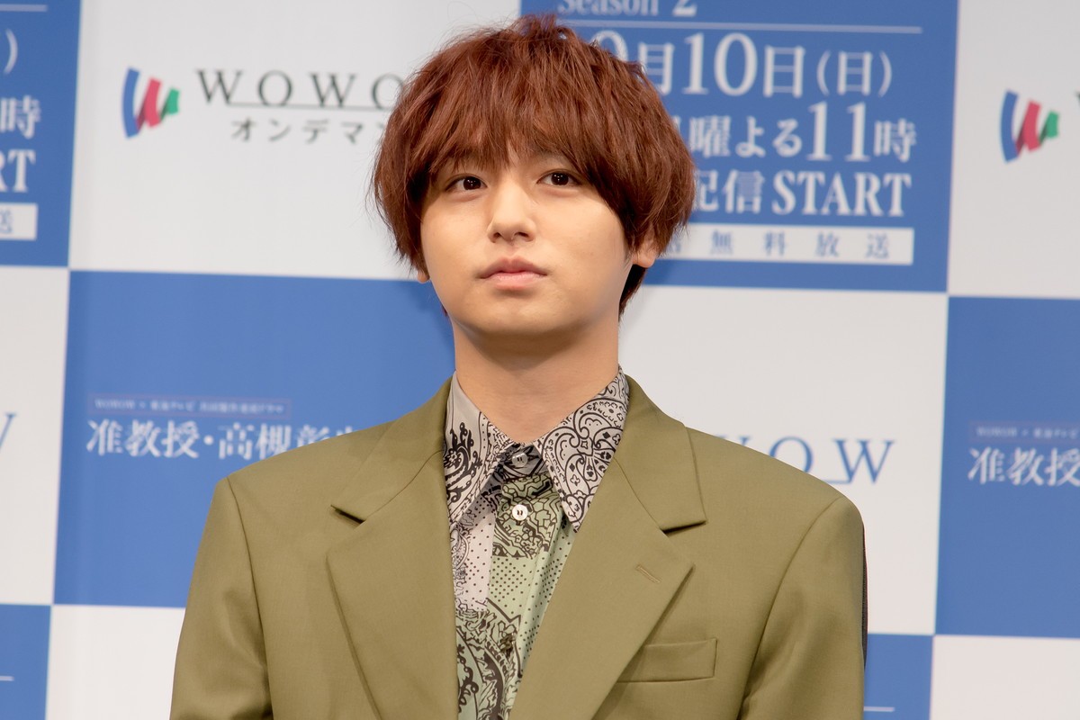 『WOWOW×東海テレビ共同製作連続ドラマ准教授・高槻彰良の推察 Season2』完成報告会に登場したHey!Say!JUMP・伊野尾慧