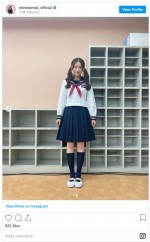 西野未姫のセーラー服＆ツインテール姿　※「西野未姫」インスタグラム