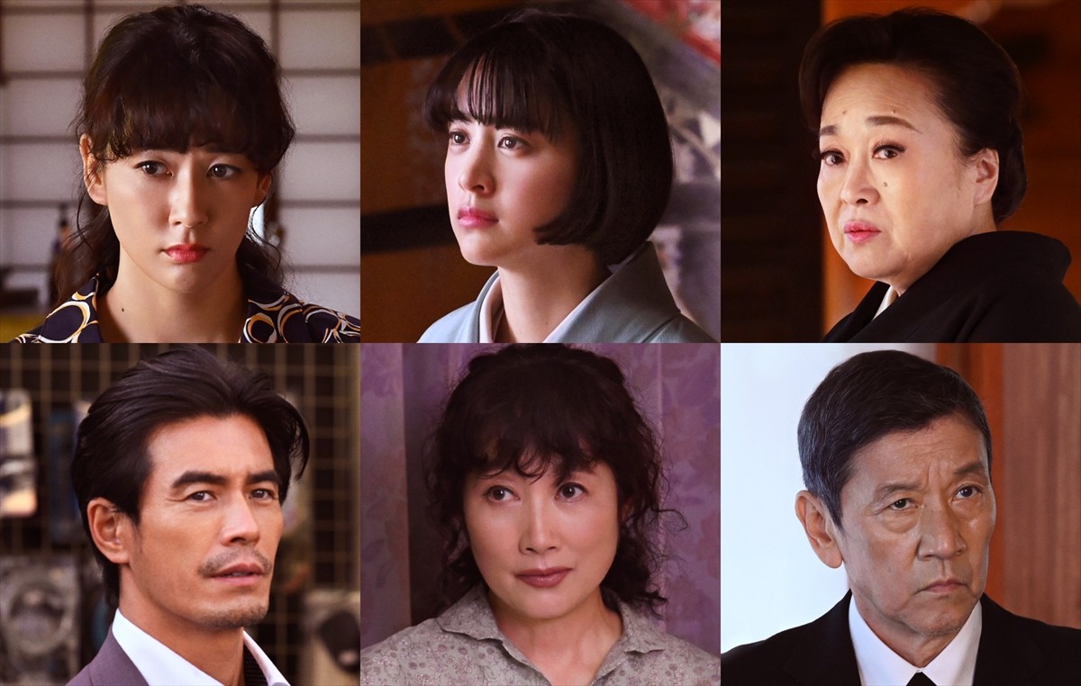 2夜連続ドラマスペシャル 山崎豊子『女系家族』への出演が発表された(上段左から)水川あさみ、山本美月、渡辺えり、(下段左から)伊藤英明、余貴美子、奥田瑛二
