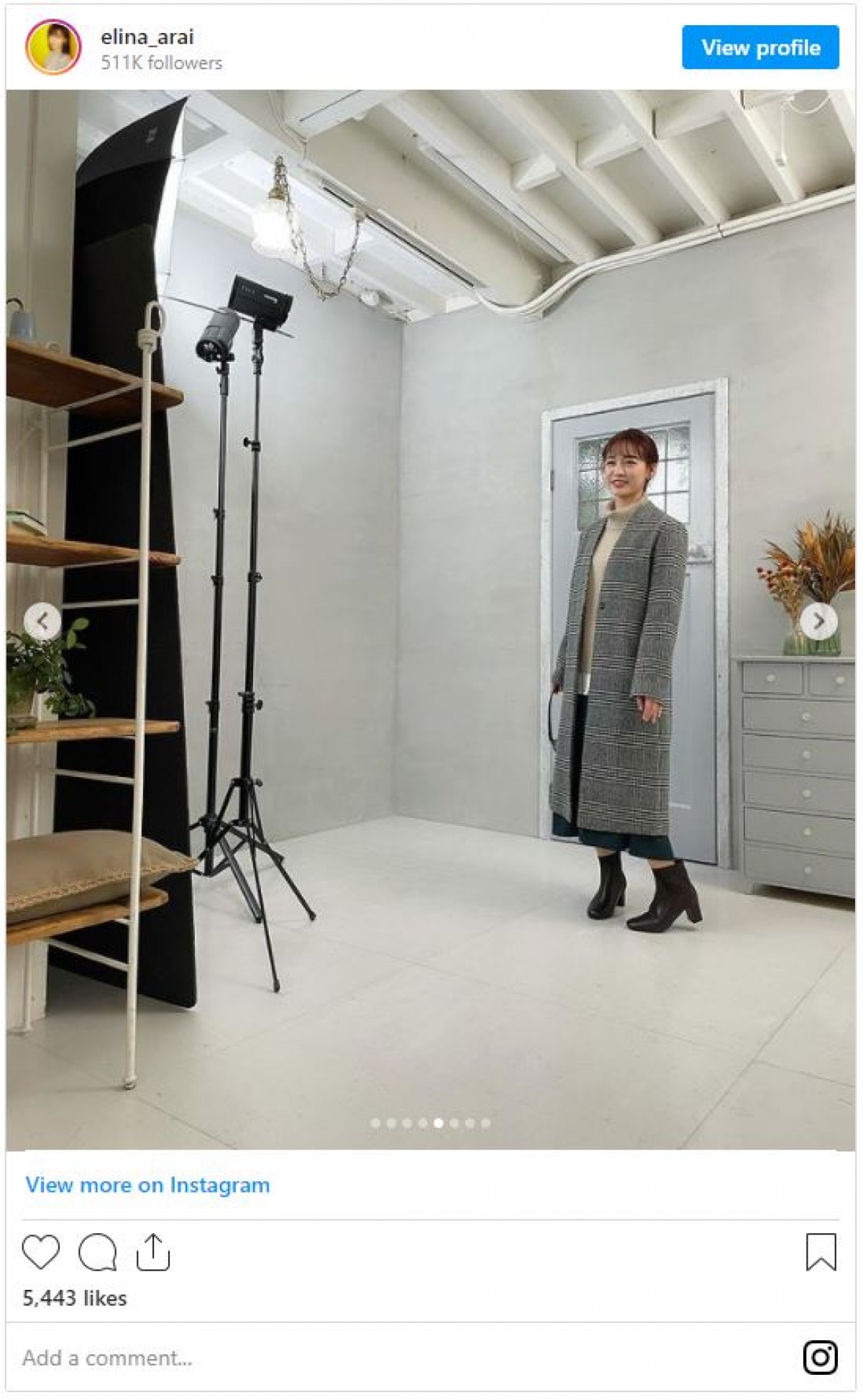 新井恵理那、エレガントなドレス姿から部屋着風ゆったりコーデまで　モデル活動中のショットに反響