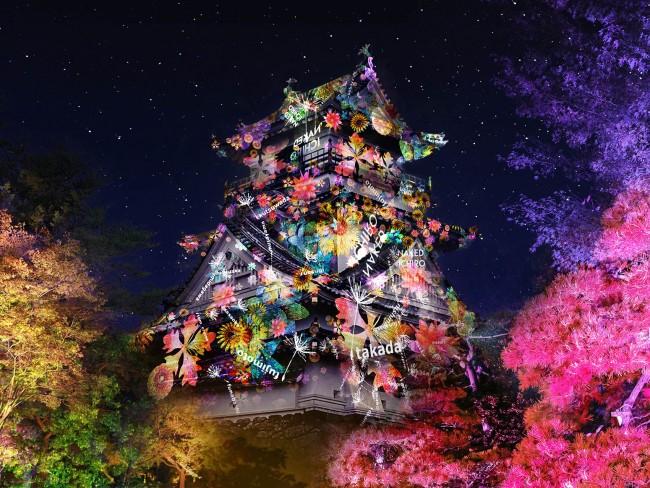 高知城で「ネイキッド フラワーズ」開催！ “花”を五感で楽しむ体験型デジタルアート