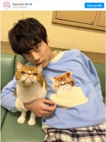 『ハンオシ』猫・おもちとの2SHOT　※ドラマ『婚姻届に判を捺しただけですが』公式インスタグラム