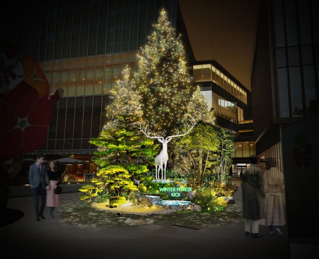 東京・紀尾井町に“過去・現在・未来”を表現したツリー登場！　40万球のイルミも