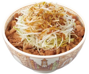 「白髪ねぎ牛丼」