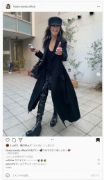 エルメスやプラダで固めた萬田久子　全身ブラックコーデがかっこいい　※「萬田久子」インスタグラム