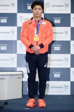 東京2020オリンピック・パラリンピック競技大会の選手村寝具寄贈式に登場した阿部一二三選手