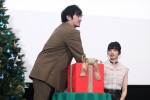 映画『恋する寄生虫』女性限定試写会トークイベントに登場した林遣都と小松菜奈