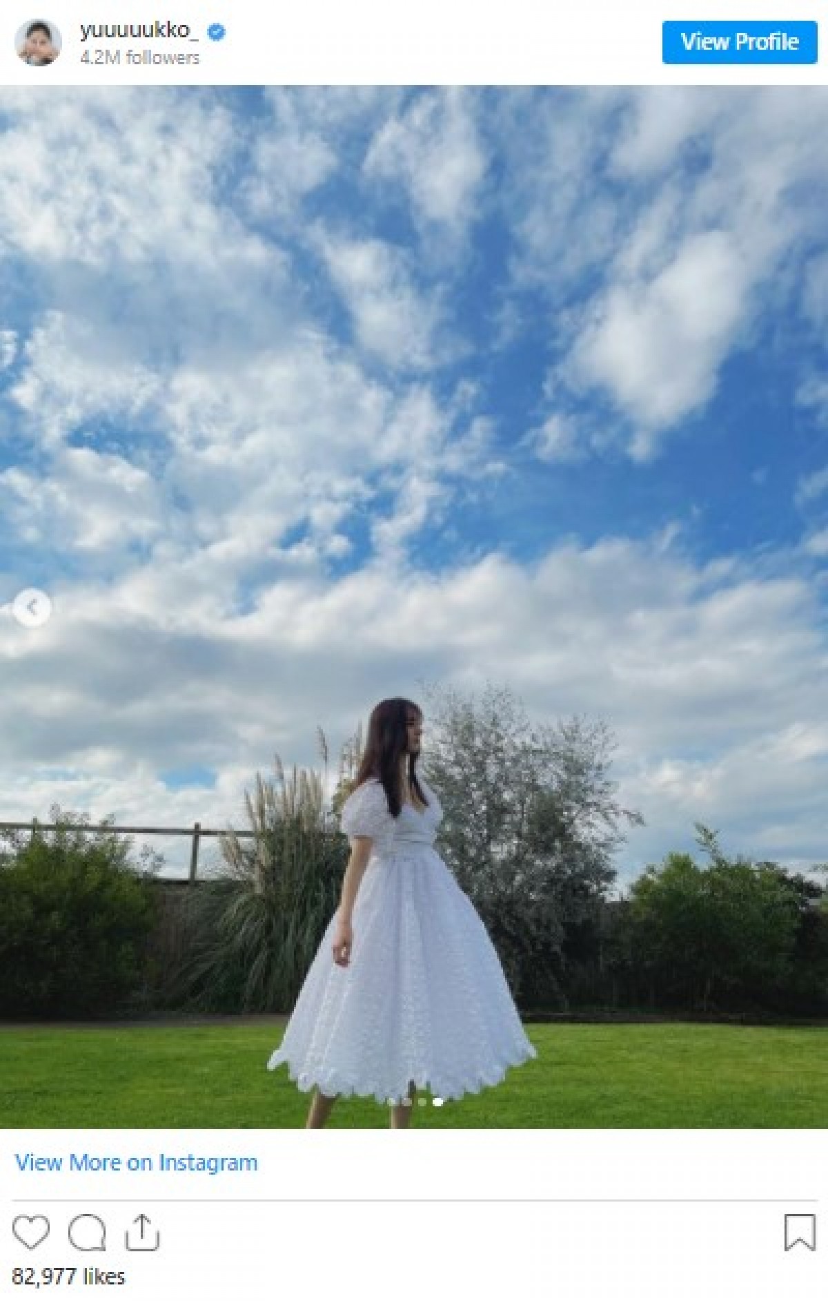 新木優子、「non-no」モデル卒業　美しいドレスのオフショットに「天使のようです」