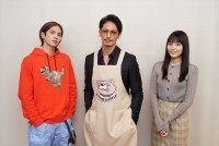 『映画 極主夫道』2022年初夏公開（左から）志尊淳、主演の玉木宏、川口春奈