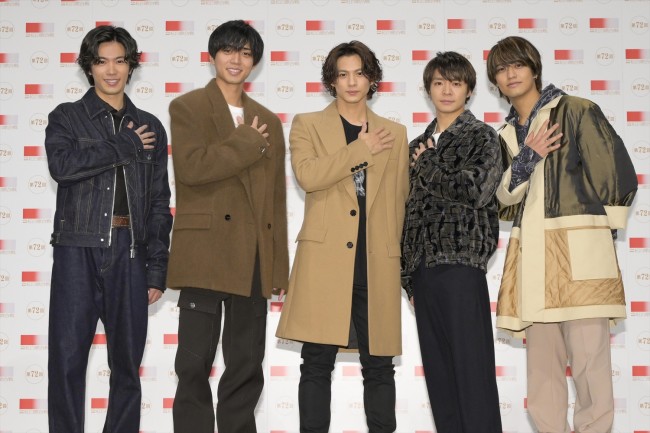 『第72回NHK紅白歌合戦』のリハーサルに出席したKing & Prince