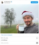 クリスマスイブの投稿　※「デヴィッド・ベッカム」インスタグラム