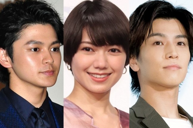 (左から)眞栄田郷敦、二階堂ふみ、岩田剛典