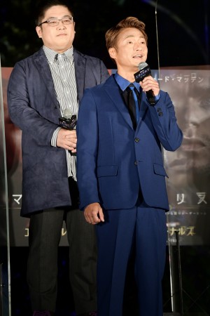映画『エターナルズ』公開記念 東京タワー10灯式イベントに登場した川田紳司（写真右）
