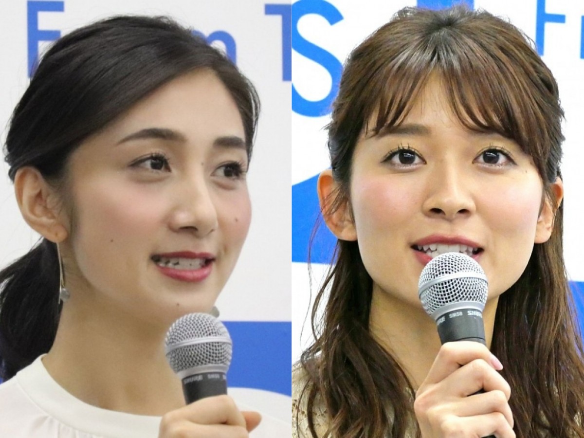 (左から)TBSの近藤夏子アナ、山本里菜アナ