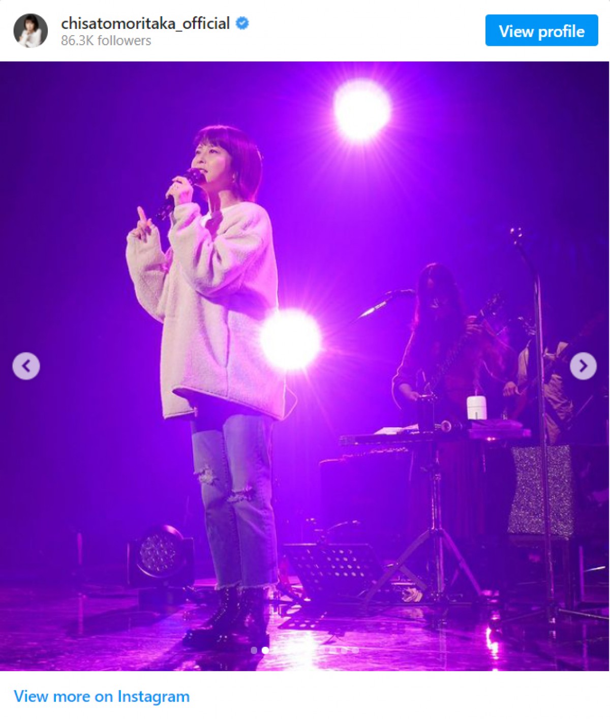 森高千里、ライブリハーサル中のレアな私服姿にファン歓喜　「なんて可愛いんだッ！」