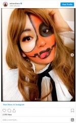 かわいいけど怖い！　はらのハロウィン“詐欺メイク”　※「はら（ゆにばーす）」インスタグラム