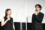 映画『スパゲティコード・ラブ』公開記念舞台あいさつに登壇した（左から）三浦透子&清水尋也