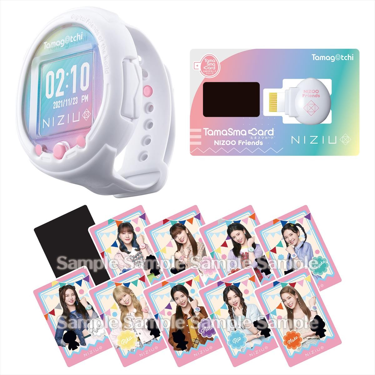 NiziUコラボの「たまごっちスマート」発売決定! メンバー全員分のフォトカードも付属
