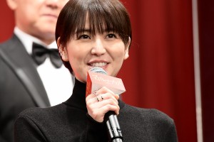 映画『マスカレード・ナイト』完成披露試写会に登場した長澤まさみ