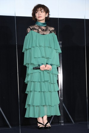 映画『空白』初日舞台あいさつに登場した田畑智子