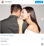 結婚＆妊娠を報告したすみれ　※「すみれ」インスタグラム