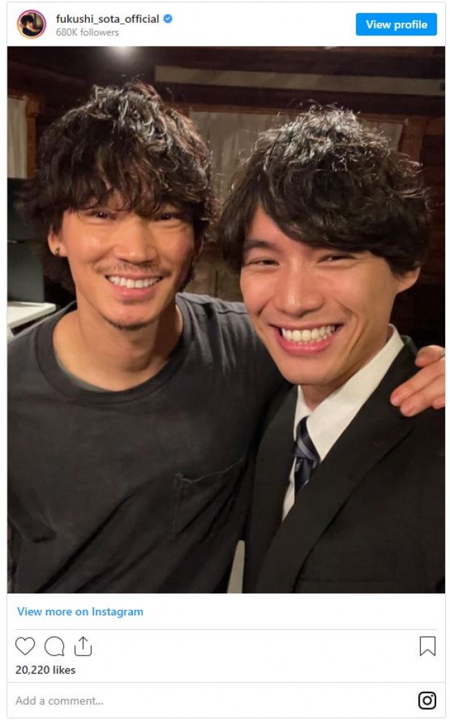写真）綾野剛＆福士蒼汰、最終回の『アバランチ』2ショットに