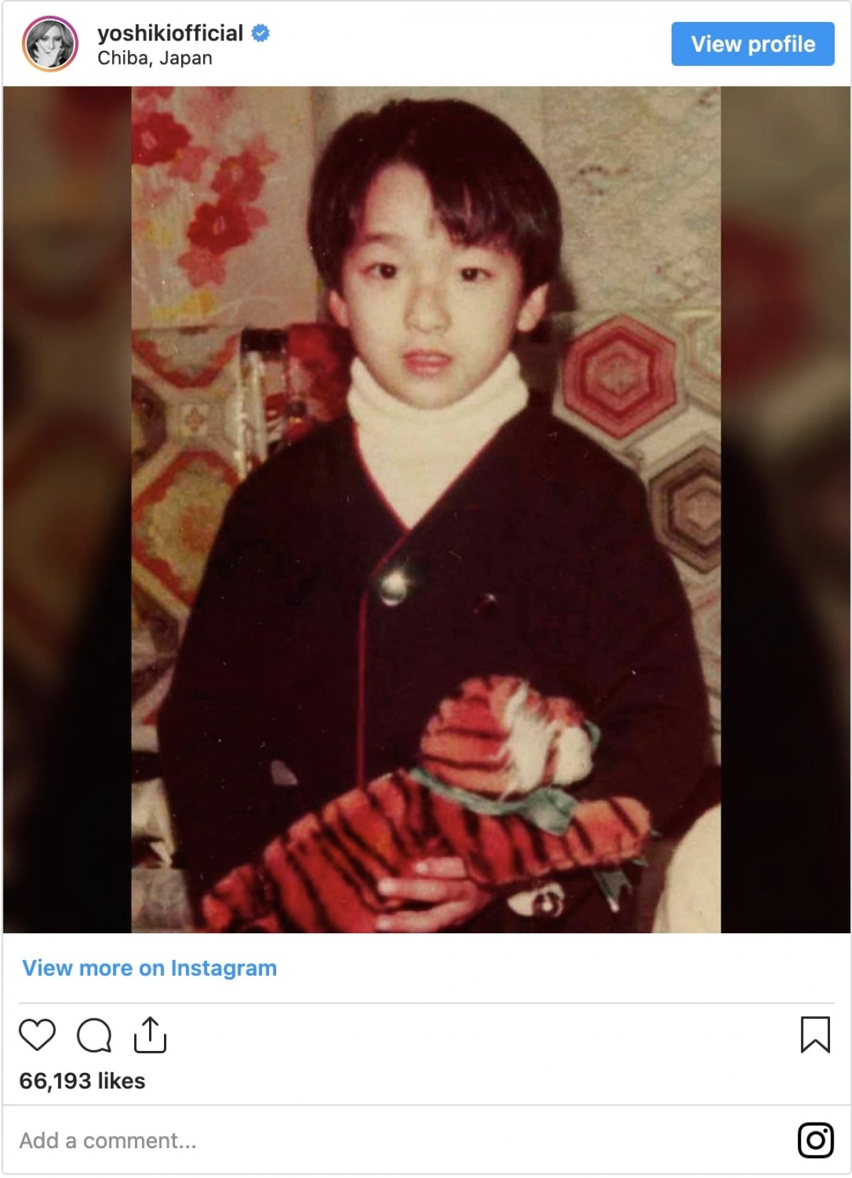 YOSHIKI、子どもの頃の写真公開　「美少年」「あどけない表情」と反響