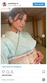 ローラが茶道のお稽古で美しすぎる着物姿を披露　※「ローラ」インスタグラム