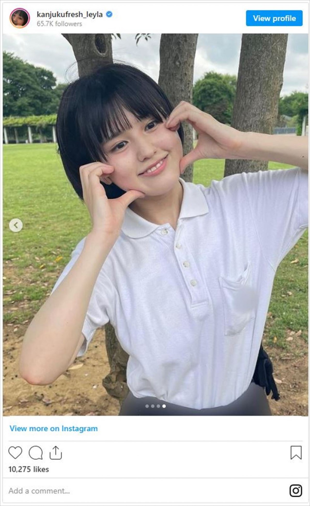 完熟フレッシュ・池田レイラ、17歳JK姿に反響「前田敦子かと思った」「凄く可愛くなったね」