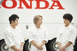 「Honda ハート」スペシャルムービーに登場する（左から）King & Prince・岸優太、平野紫耀、高橋海人