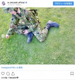 白石麻衣の戦闘服姿　※「白石麻衣」インスタグラム