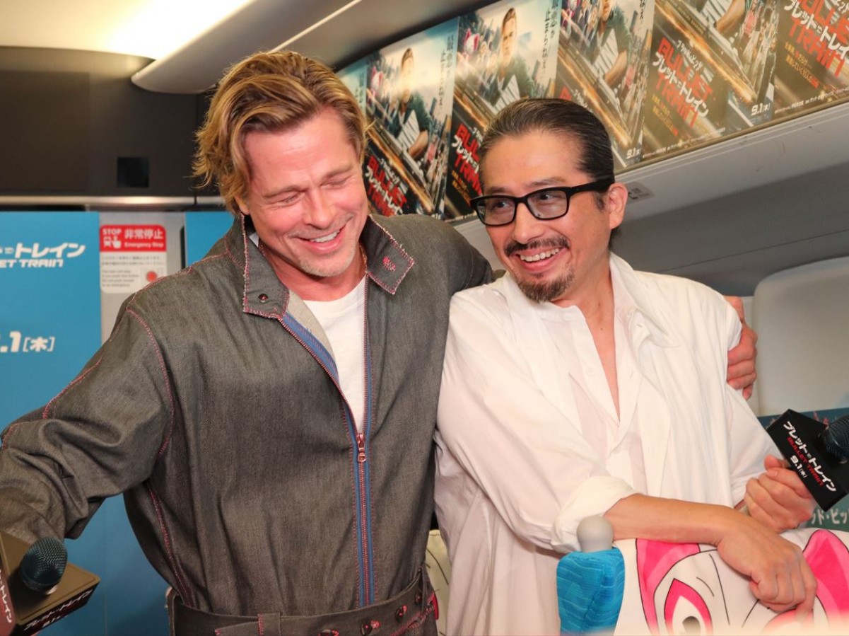 ブラッド・ピット&真田広之、映画『ブレット・トレイン』史上初!! 新幹線での“動く”レッドカーペット「グリーティング・イベント」に登場