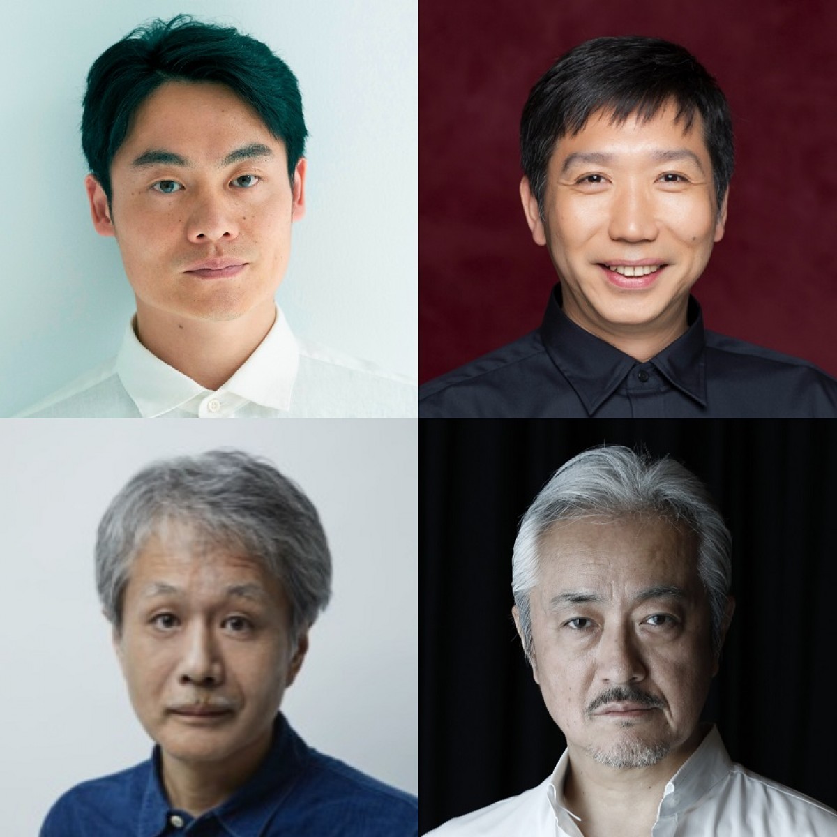 ドラマ『エルピス—希望、あるいは災い—』に出演する(上段左から)近藤公園、梶原善(下段左から)片岡正二郎、山路和弘